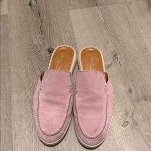Manove Toscane Light Pink Suede Womens Slip-Ons